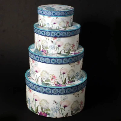 GARDEN-KPL. 4 PUDEŁEK OKRĄGŁYCH *H5182JM-C416*