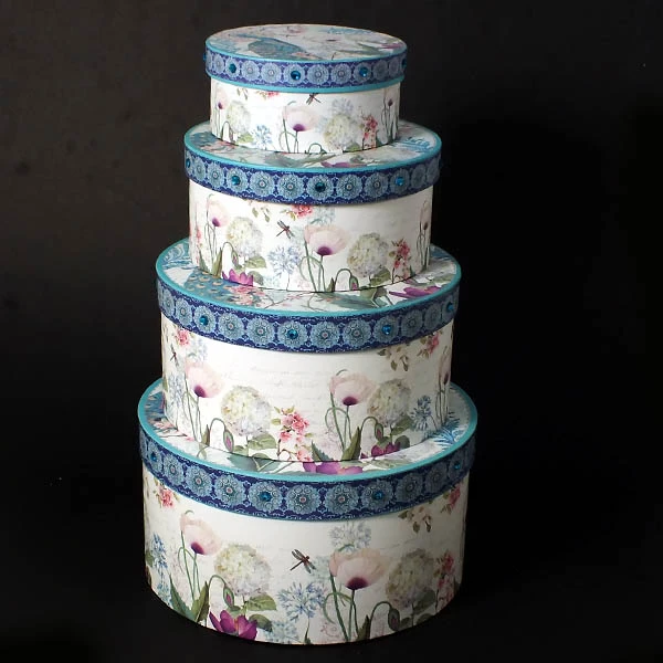 GARDEN-KPL. 4 PUDEŁEK OKRĄGŁYCH *H5182JM-C416*