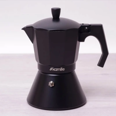 KAWIARKA ALUMINIOWA 300ML CZARNA 2512