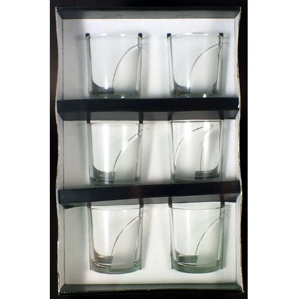 KPL.6 SZKLANEK DRINK NISKI WSTEGA PLATYNA