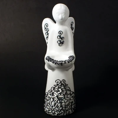 CER-ANIOŁ LARA ŚREDNIA *DEKOR SREBRO* C-042DS