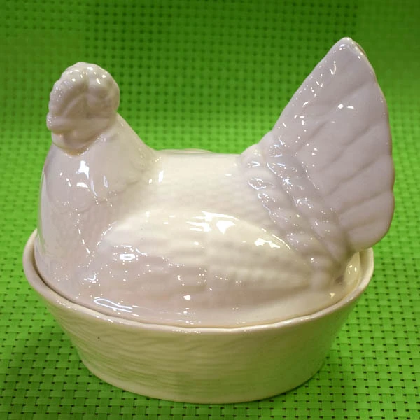 CER-KURA SKŁADANA (KWOKA) *SZKLIWO ECRU* C-424SZ