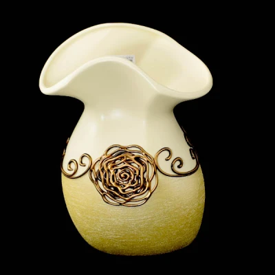 CER-WAZON BUKIET *1/2 RÓŻA-KREM* C-532-1/2R