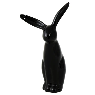 CRK-ZAJĄC KLAPNIĘTE UCHO MAŁY *SZKLIWO CZARNE* C-825SZK