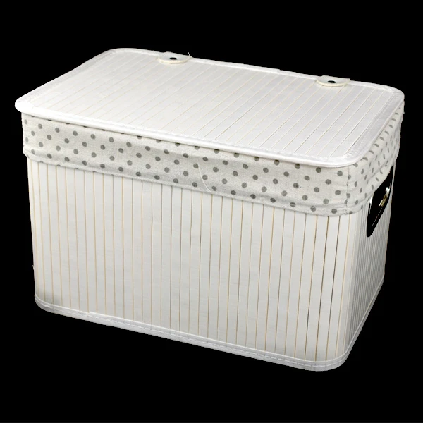 DM-KOSZ WIKLINOWY PROSTOKĄTNY WYŚCIELANY Z/P *L* H27 30X43 YD18432/L BIAŁY