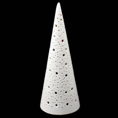 CER-CHOINKA STOŻEK MAŁA Z DZIURKAMI *SZKLIWO BIAŁE* C-899SZB