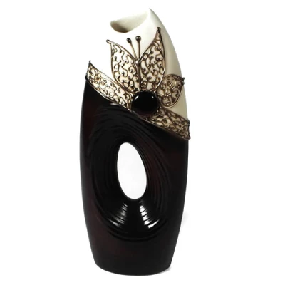 CERKAM-WAZON PAWIE OKO DUŻY *DEKOR 1/2VENGE/BRĄZ* C-409-1/2DV/BR