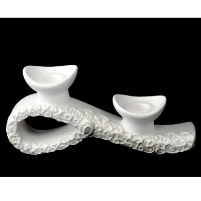 CER-ŚWIECZNIK ZJEŻDŻALNIA II *DEKOR BIAŁY* C-1098DB