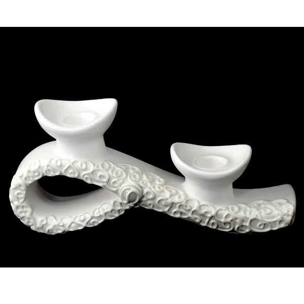 CER-ŚWIECZNIK ZJEŻDŻALNIA II *DEKOR BIAŁY* C-1098DB