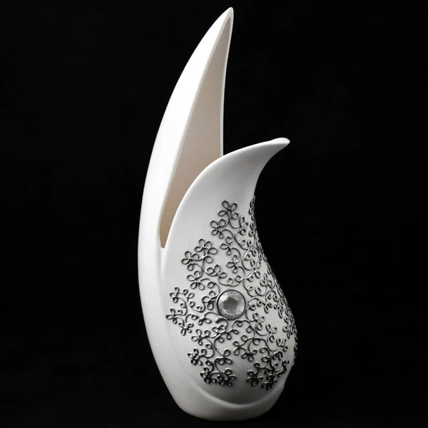 CER-WAZON DELFIN DUŻY *DECOR SREBRO* C-570DS