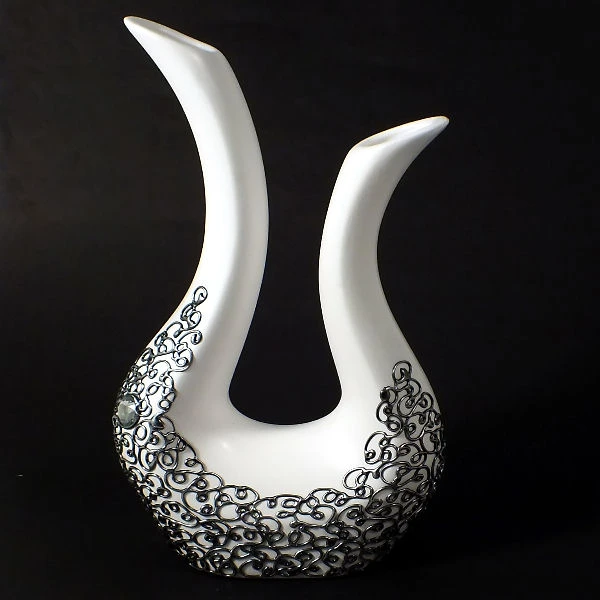 CER-WAZON HARFA DUŻA *DECOR SREBRO* C-201DS