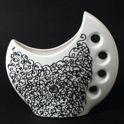 CER-WAZON KSIĘŻYC DUŻY *DECOR SREBRO* C-317DS