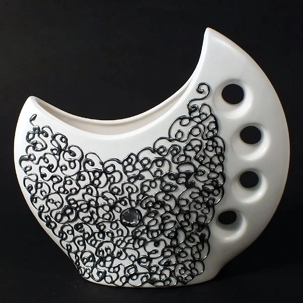 CER-WAZON KSIĘŻYC DUŻY *DECOR SREBRO* C-317DS