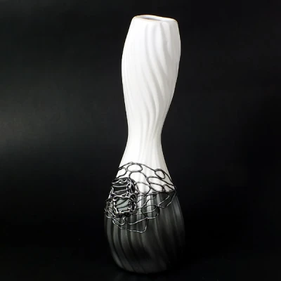 CER-WAZON SKRĘCONY WYSOKI *DEKOR 1/2 SREBRO* C-477-1/2S