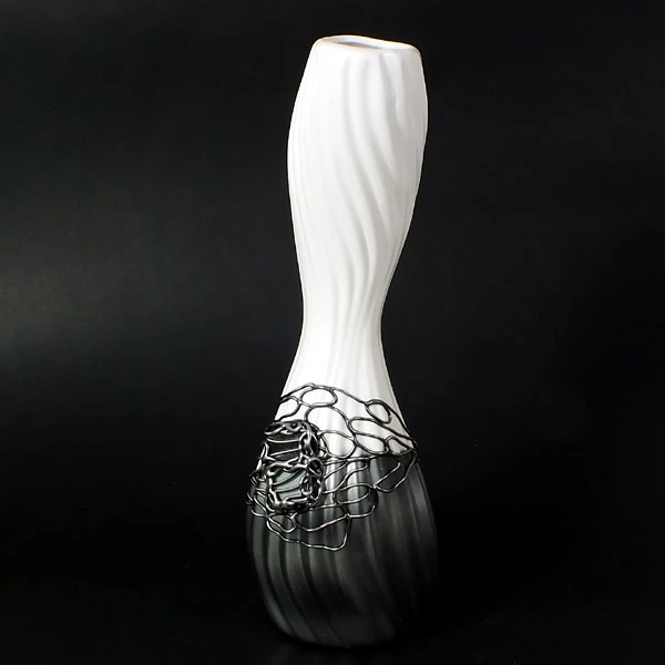 CER-WAZON SKRĘCONY WYSOKI *DEKOR 1/2 SREBRO* C-477-1/2S