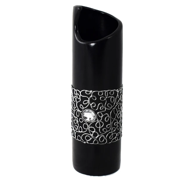 CER-WAZON TUBA MINI *DEKOR SREBRO-CZARNY* C-400SC