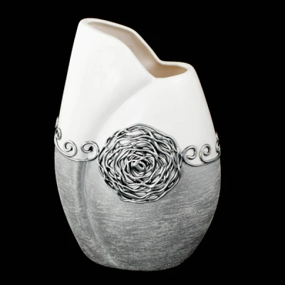 CER-WAZON USKOK *DEKOR 1/2 RÓŻA-BIAŁY* C-708-1/2R