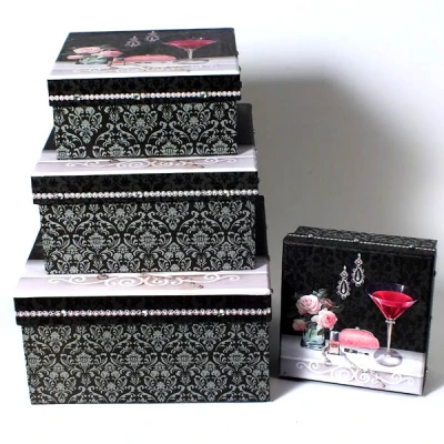 GARDEN-KPL. 4 PUDEŁEK KWADRATOWYCH *H5147JM-C310*