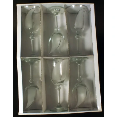 KPL. 6 KIELISZKÓW DO WINA *BALET* WSTĘGA PLATYNA