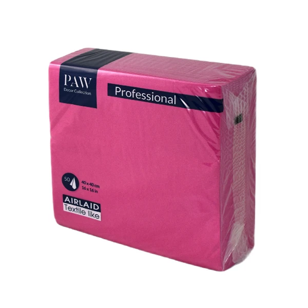 PAW-SERWETKI AIRLAID 40*40 UNICOLOR FUKSJA /50/ *0114*