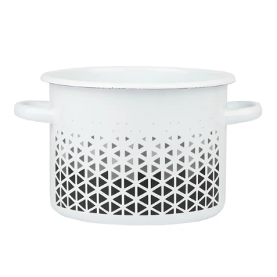 RYB-GARNEK EMALIOWANY ZDOBIONY 18CM 3L GEOMETRIA 1612/2