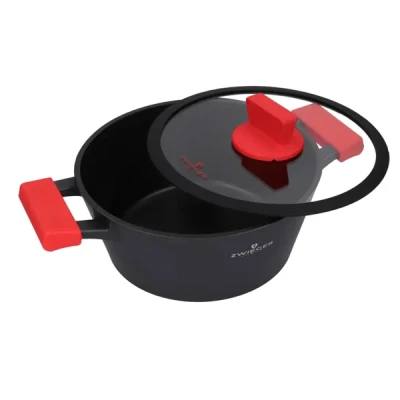 ZWIEGER-GARNEK 24CM/3,5L Z POKRYWĄ *OBSIDIAN*