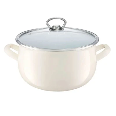 DAJ-GARNEK EMALIOWANY Z/P BARYŁKA GARDEN 18CM 35161 KREM