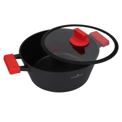ZWIEGER-GARNEK 28CM/5,5L Z POKRYWĄ *OBSIDIAN*
