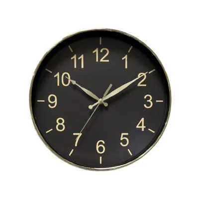 AS-ZEGAR ŚCIENNY 35CM CZARNA TARCZA/ZŁOTY