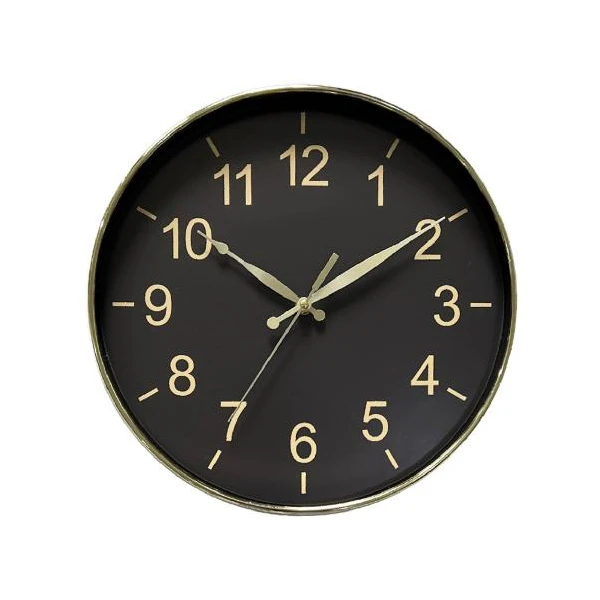 AS-ZEGAR ŚCIENNY 35CM CZARNA TARCZA/ZŁOTY