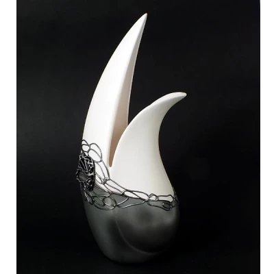 CER-WAZON DELFIN DUŻA *DECOR 1/2 SREBRO* C-570-1/2S