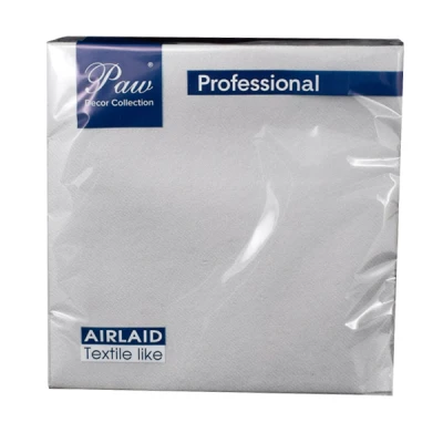 PAW-SERWETKI AIRLAID 40*40 MONOCOLOR SILVER /50/ *0108*