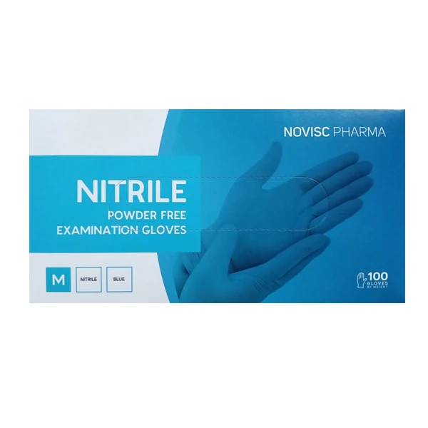 RĘKAWICZKI NITRILE *M* NIEBIESKIE /100/ PHARMA