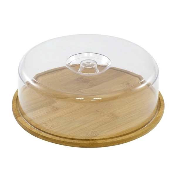 TAD-DESKA BAMBUSOWA Z KLOSZEM PLASTIKOWYM FI28CM