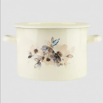 RYB-GARNEK EMALIOWANY ZDOBIONY 18CM 3L JAŚMIN 1612/2