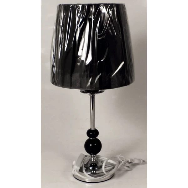 TOM-LAMPKA NOCNA 41,5CM CZARNE KULKI/BIAŁY ABAŻUR  LC01A