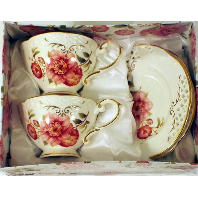 4WD-KPL. KAWA 2+2+ŁYŻECZKI *PEONIA WYPUKŁA* PEON006W