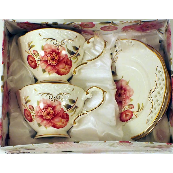 4WD-KPL. KAWA 2+2+ŁYŻECZKI *PEONIA WYPUKŁA* PEON006W