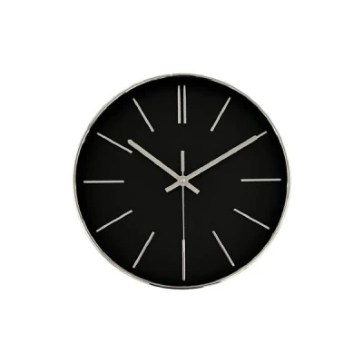 AS-ZEGAR 35CM CZARNA TARCZA/SREBRNY