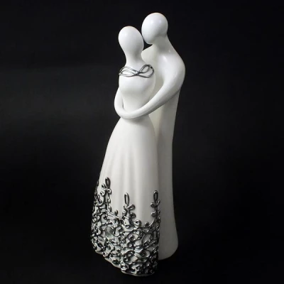 CER-AKT PARA ŁĄCZONA *DECOR SREBRNY* KPL. 2 SZTUK C-647DS