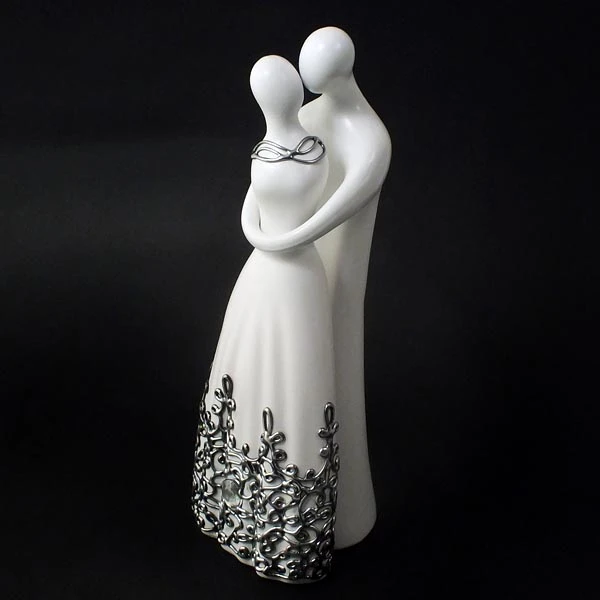 CER-AKT PARA ŁĄCZONA *DECOR SREBRNY* KPL. 2 SZTUK C-647DS