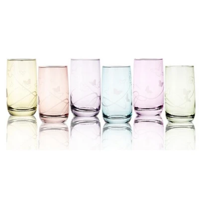 GLASMARK-6 SZKLANEK *MOTYLKI* 300ML