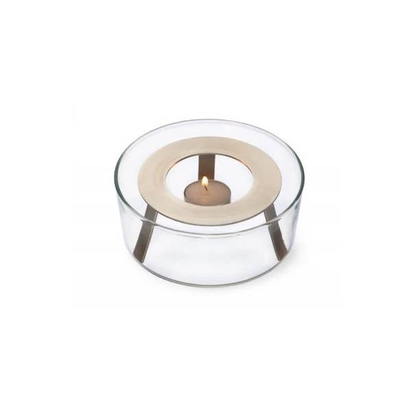 SAB-PODGRZEWACZ OKRĄGŁY SZKŁO + METAL *KON* 15X6CM 116/0000