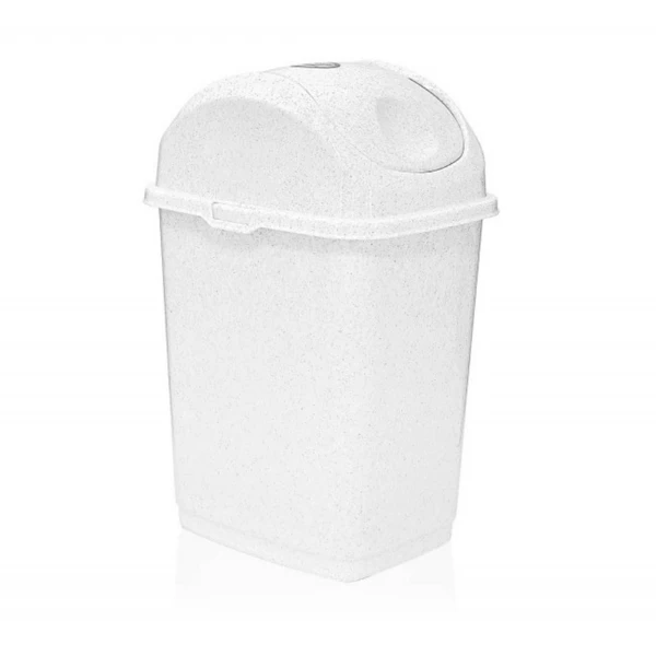 KAT-KOSZ NA ŚMIECI UCHYLNY *SLIM* 35L BIAŁY MARMUR