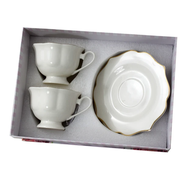 MMG-KPL. FILIŻANEK+SPODEK 2+2  FALA ZŁOTO 57360