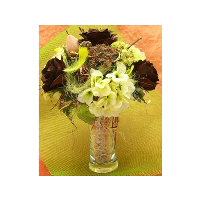 WAZON+KOMPOZYCJA KWIATÓW MAŁA