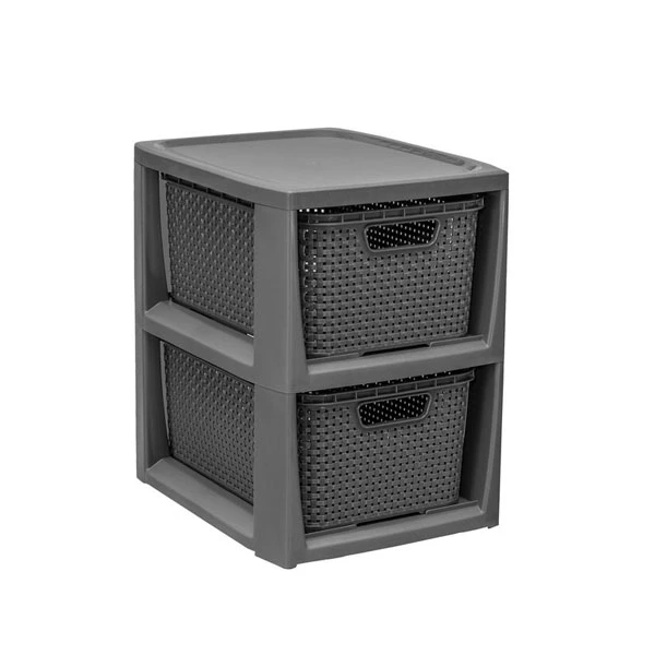 BRANQ-STOJAK Z 2  KOSZYKAMI *ANTRACYT*/1727/