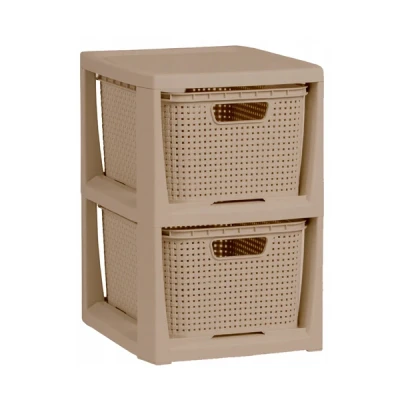 BRANQ-STOJAK Z 2 KOSZYKAMI /1727/ CAPPUCCINO