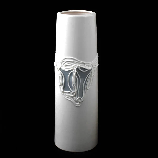 CER-WAZON TUBA ŚREDNIA *WITRAŻ-BIAŁY* C-546W