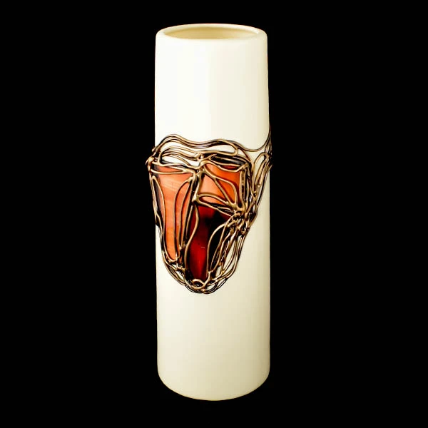 CER-WAZON TUBA ŚREDNIA *WITRAŻ-KREM* C-546W